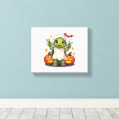 Funny Turtle Ghost Pumpkin Boo Halloween Kinder Me Leinwanddruck (Insitu (Holzboden))