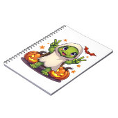 Funny Turtle Ghost Pumpkin Boo Halloween Kinder Me Notizblock (Linke Seite)
