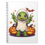 Funny Turtle Ghost Pumpkin Boo Halloween Kinder Me Notizblock (Vorderseite)
