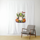 Funny Turtle Ghost Pumpkin Boo Halloween Kinder Me Wandteppich (Beispiel)