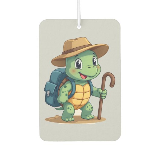 Funny Turtle Hiking Graphic Camping Lover Adventur Autolufterfrischer (Vorderseite)