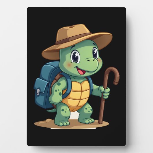 Funny Turtle Hiking Graphic Camping Lover Adventur Fotoplatte (Vorderseite)