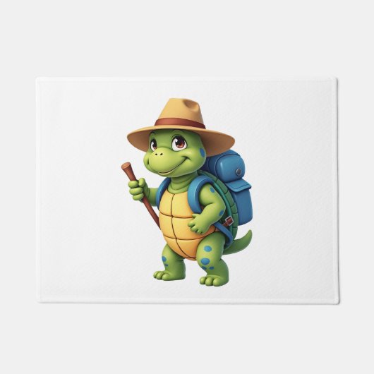 Funny Turtle Hiking Graphic Camping Lover Adventur Fußmatte (Vorderseite)