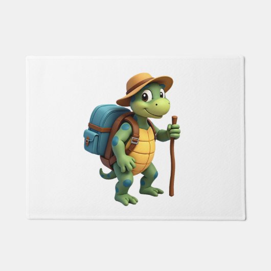 Funny Turtle Hiking Graphic Camping Lover Adventur Fußmatte (Vorderseite)