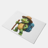 Funny Turtle Hiking Graphic Camping Lover Adventur Fußmatte (Schrägansicht)