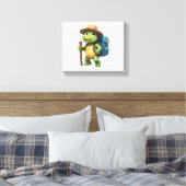 Funny Turtle Hiking Graphic Camping Lover Adventur Leinwanddruck (Insitu (Schlafzimmer))