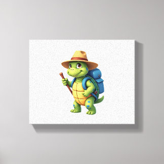 Funny Turtle Hiking Graphic Camping Lover Adventur Leinwanddruck
