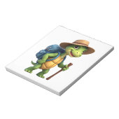 Funny Turtle Hiking Graphic Camping Lover Adventur Notizblock (Rotiert)