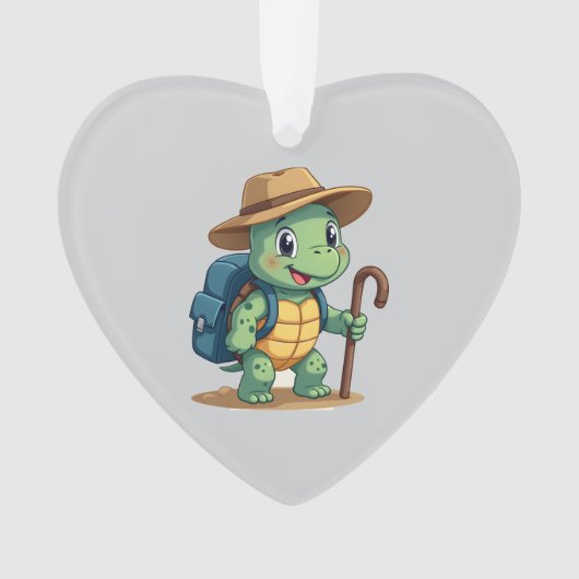 Funny Turtle Hiking Graphic Camping Lover Adventur Ornament (Vorderseite)