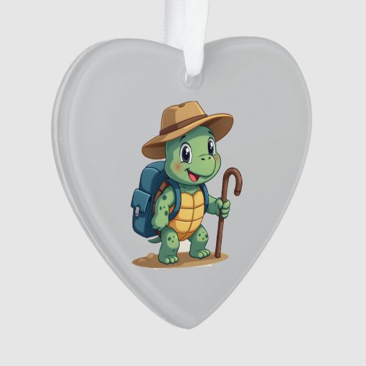 Funny Turtle Hiking Graphic Camping Lover Adventur Ornament (Vorderseite)