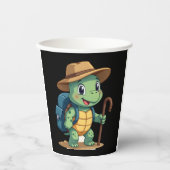 Funny Turtle Hiking Graphic Camping Lover Adventur Pappbecher (Vorderseite)