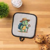 Funny Turtle Hiking Graphic Camping Lover Adventur Topflappen (Oben Unten)