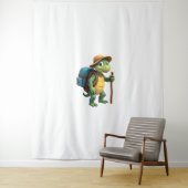 Funny Turtle Hiking Graphic Camping Lover Adventur Wandteppich (Beispiel)