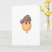 Funny Turtle Karte (Gelbe Blume)