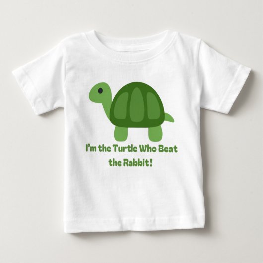 Funny Turtle Kids Shirt Beat the Rabbit (Vorderseite)