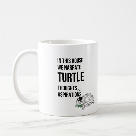 Funny TURTLE Liebhaber zitieren Kaffeetasse (Links)