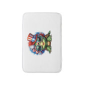 Funny Turtle Patriotic USA Flag Sunglass Badematte (Vorderseite Vertikal)