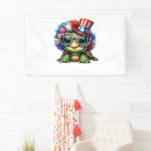 Funny Turtle Patriotic USA Flag Sunglass Banner (Insitu)