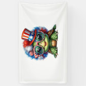 Funny Turtle Patriotic USA Flag Sunglass Banner (Vertikal)