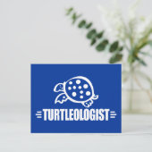 Funny Turtle Postkarte (Stehend Vorderseite)