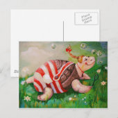 FUNNY TURTLE POSTKARTE (Vorne/Hinten)