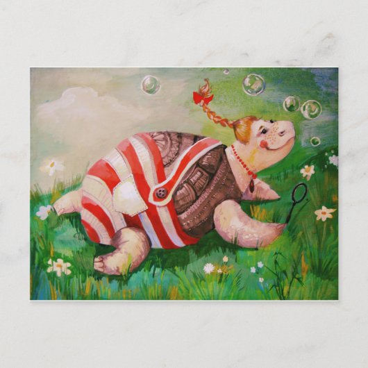 FUNNY TURTLE POSTKARTE (Vorderseite)