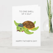 Funny Turtle Pun Father's Day Card Karte (Vorderseite)