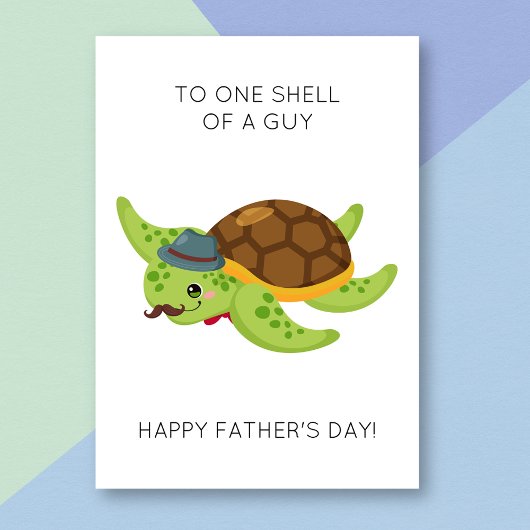 Funny Turtle Pun Father's Day Card Karte