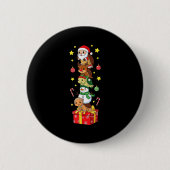 Funny Turtle Santa Elf Snowman Christmas Boys Girl Button (Vorderseite)