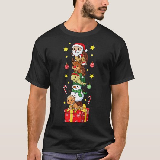 Funny Turtle Santa Elf Snowman Christmas Boys Girl T-Shirt (Vorderseite)