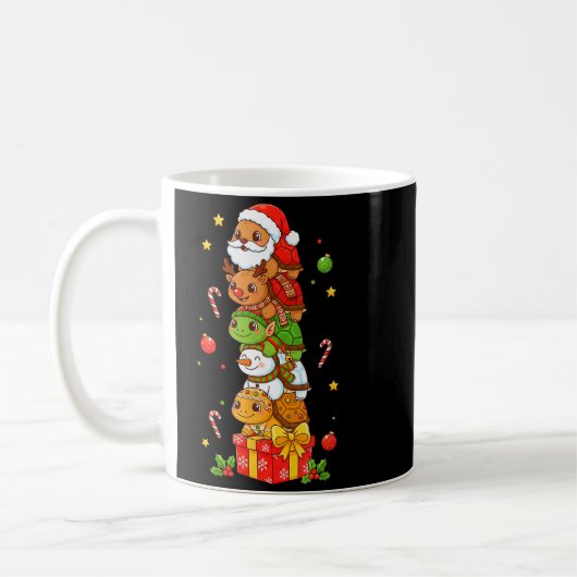 Funny Turtle Santa Elf Snowman Christmas Womens Me Kaffeetasse (Links)