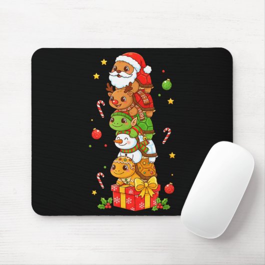 Funny Turtle Santa Elf Snowman Christmas Womens Me Mousepad (Mit Mouse)