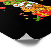 Funny Turtle Santa Elf Snowman Christmas Womens Me Poster (Ecke)