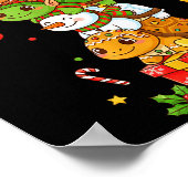 Funny Turtle Santa Elf Snowman Christmas Womens Me Poster (Ecke)