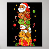 Funny Turtle Santa Elf Snowman Christmas Womens Me Poster (Vorne)