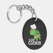 Funny Turtle Slow Cooker Koch Kochen Tortoise Schlüsselanhänger (Vorderseite links)