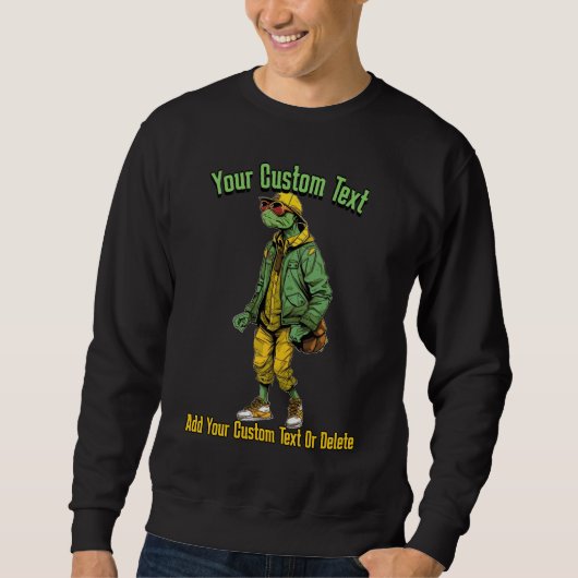Funny Turtle Stylish Animal Mode Sweatshirt (Vorderseite)