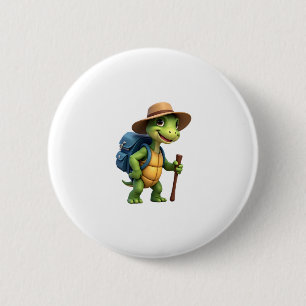 Funny Turtle Wandern Grafisches Camping Lover Adve Button