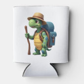 Funny Turtle Wandern Grafisches Camping Lover Adve Dosenkühler (Vorderseite)