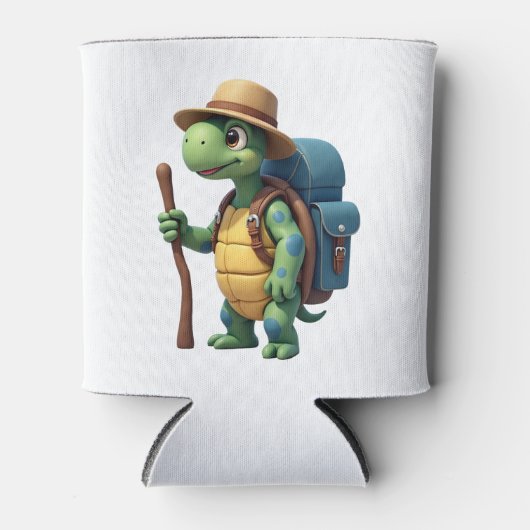 Funny Turtle Wandern Grafisches Camping Lover Adve Dosenkühler (Vorderseite)