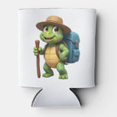 Funny Turtle Wandern Grafisches Camping Lover Adve Dosenkühler (Vorderseite)