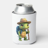 Funny Turtle Wandern Grafisches Camping Lover Adve Dosenkühler (Kanne Vorderseite)