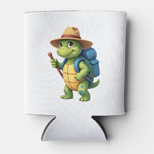 Funny Turtle Wandern Grafisches Camping Lover Adve Dosenkühler (Vorderseite)