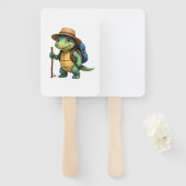 Funny Turtle Wandern Grafisches Camping Lover Adve Fächer (Vorne und Hinten)