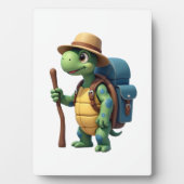 Funny Turtle Wandern Grafisches Camping Lover Adve Fotoplatte (Vorderseite)
