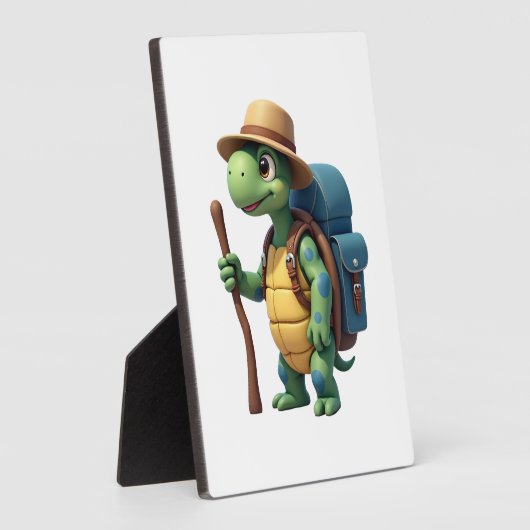 Funny Turtle Wandern Grafisches Camping Lover Adve Fotoplatte (Seite)