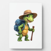Funny Turtle Wandern Grafisches Camping Lover Adve Fotoplatte (Vorderseite)