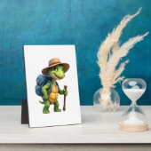 Funny Turtle Wandern Grafisches Camping Lover Adve Fotoplatte (Seite)