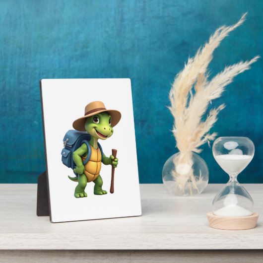 Funny Turtle Wandern Grafisches Camping Lover Adve Fotoplatte (Seite)