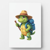 Funny Turtle Wandern Grafisches Camping Lover Adve Fotoplatte (Vorderseite)